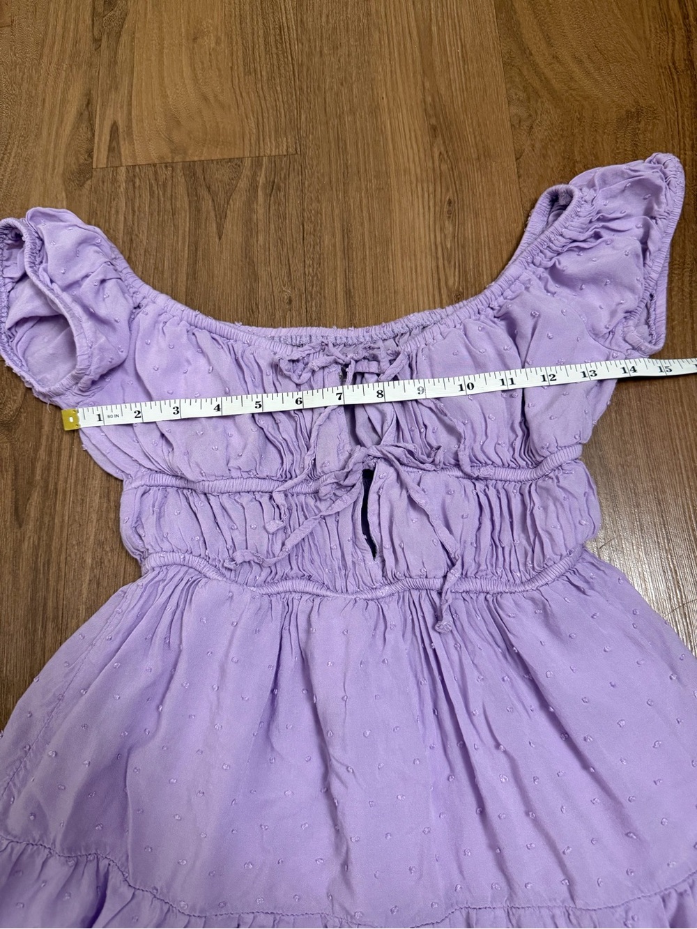 Aeropostale Lavender Polka Dot Babydoll Mini Dress - Picture 8 of 10